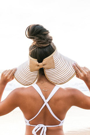 Foldable Wide Brim Visor Hat