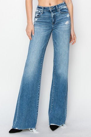 High Tide Distressed Flare Jeans