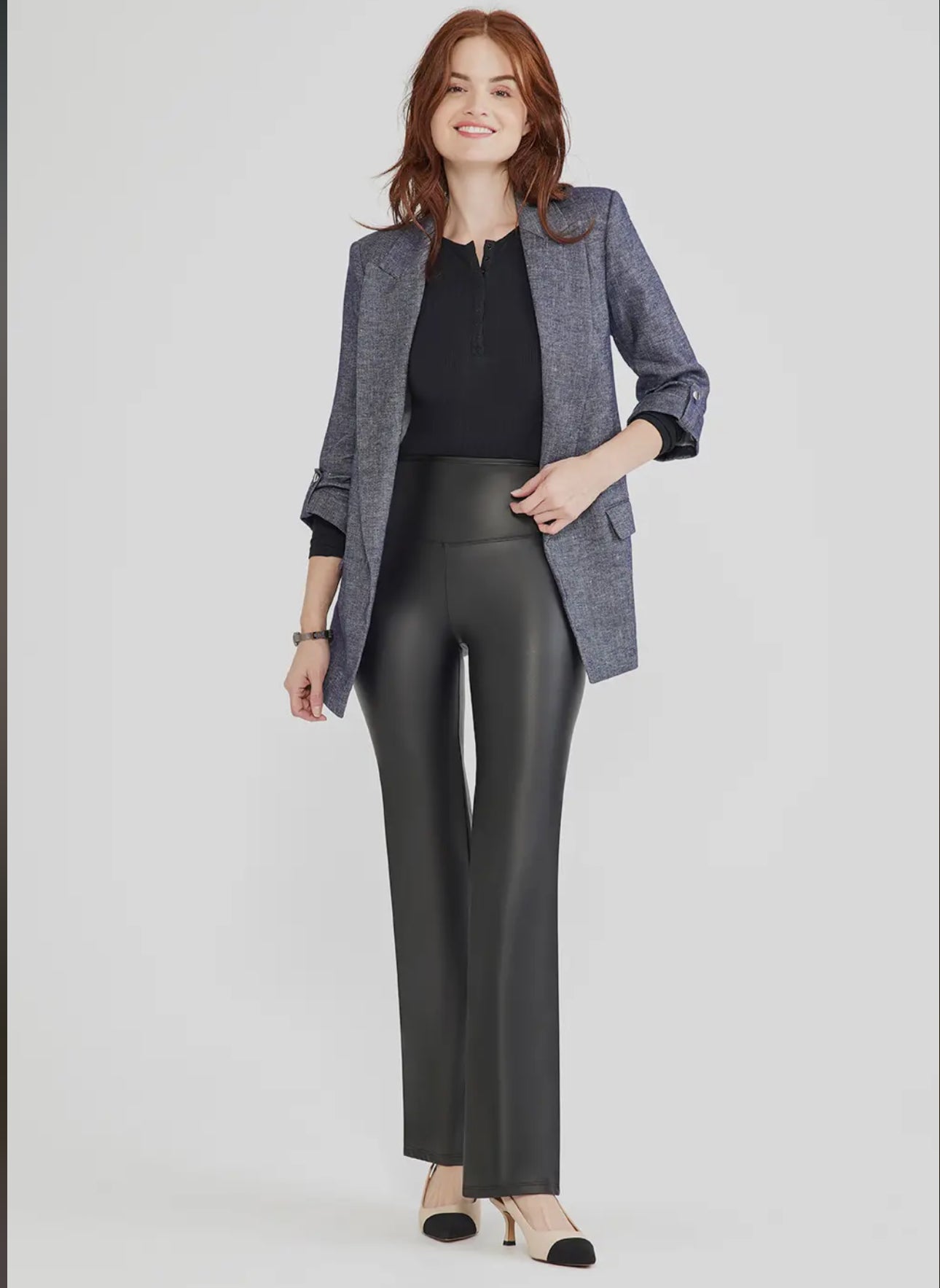 Faux leather leggings