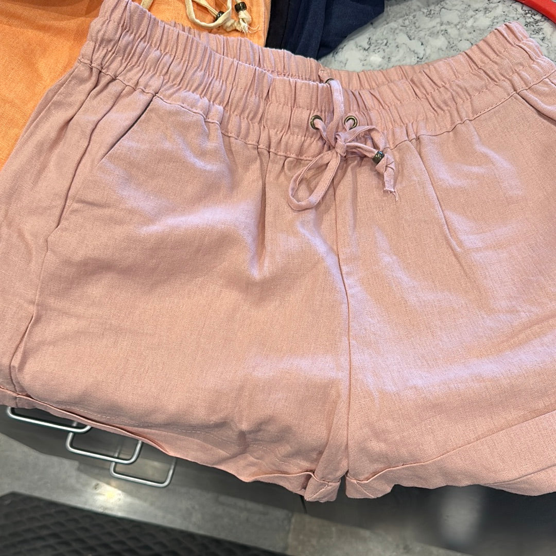 Laura Linen Drawstring Shorts