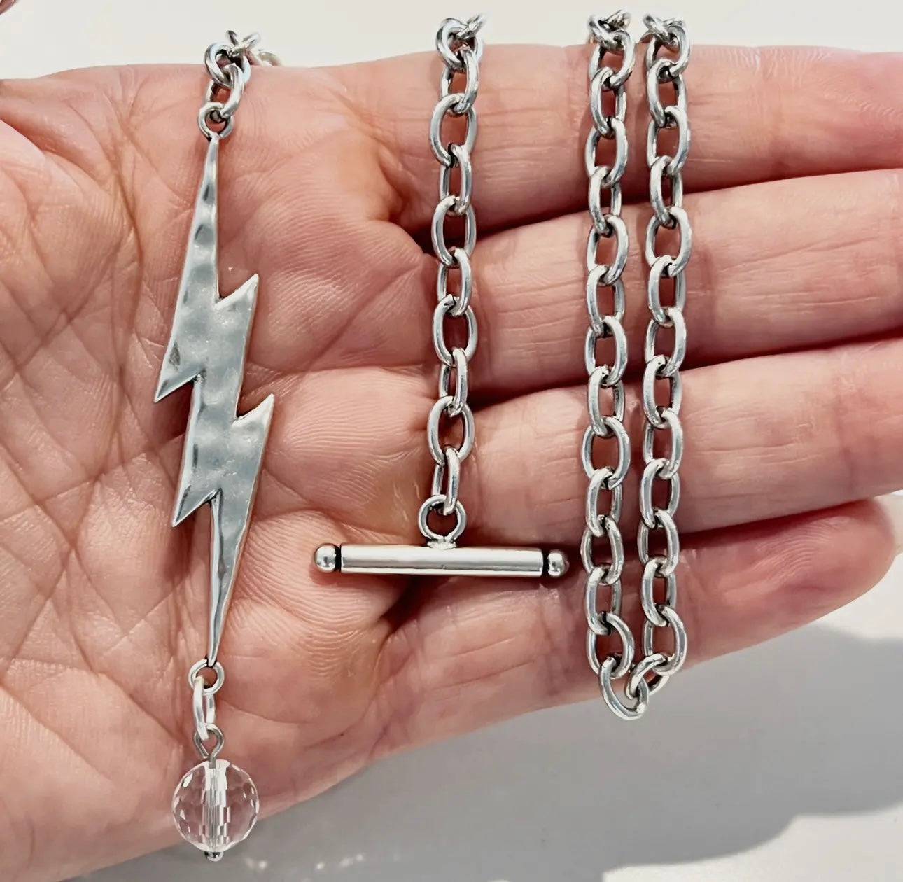 I Am Strong / Lightning Necklace