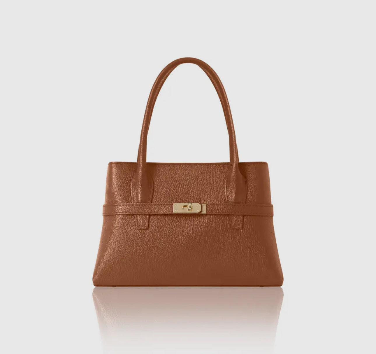 Italian Leather Double Zip Tote