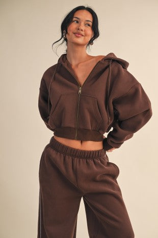 The Cozy Cropped Zip Hoodie