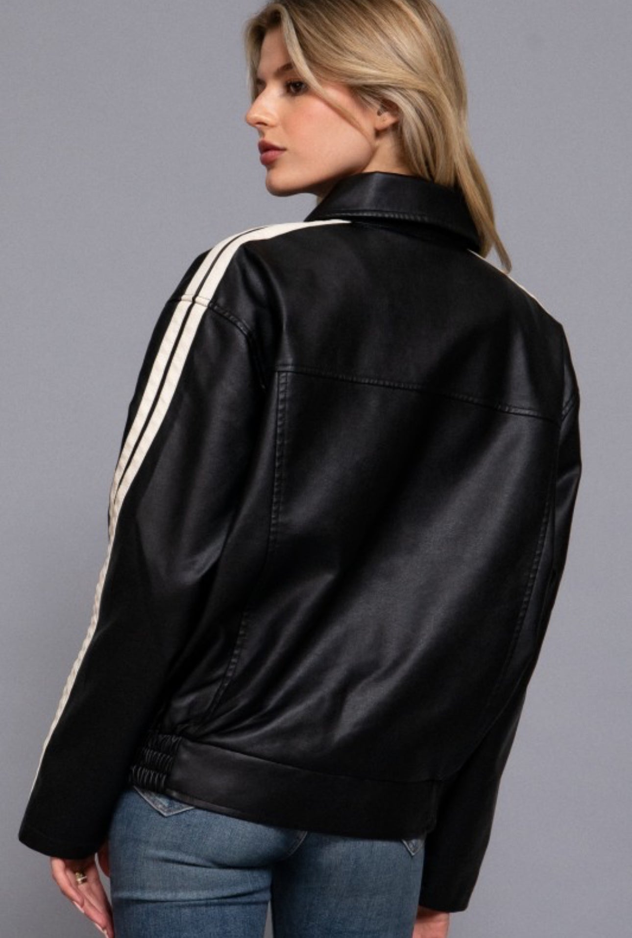 Metro Moto Stripe Jacket