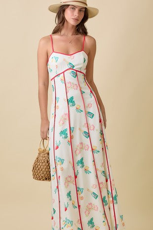 Popping bottles maxi dress