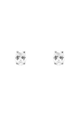 Emerald cut studs
