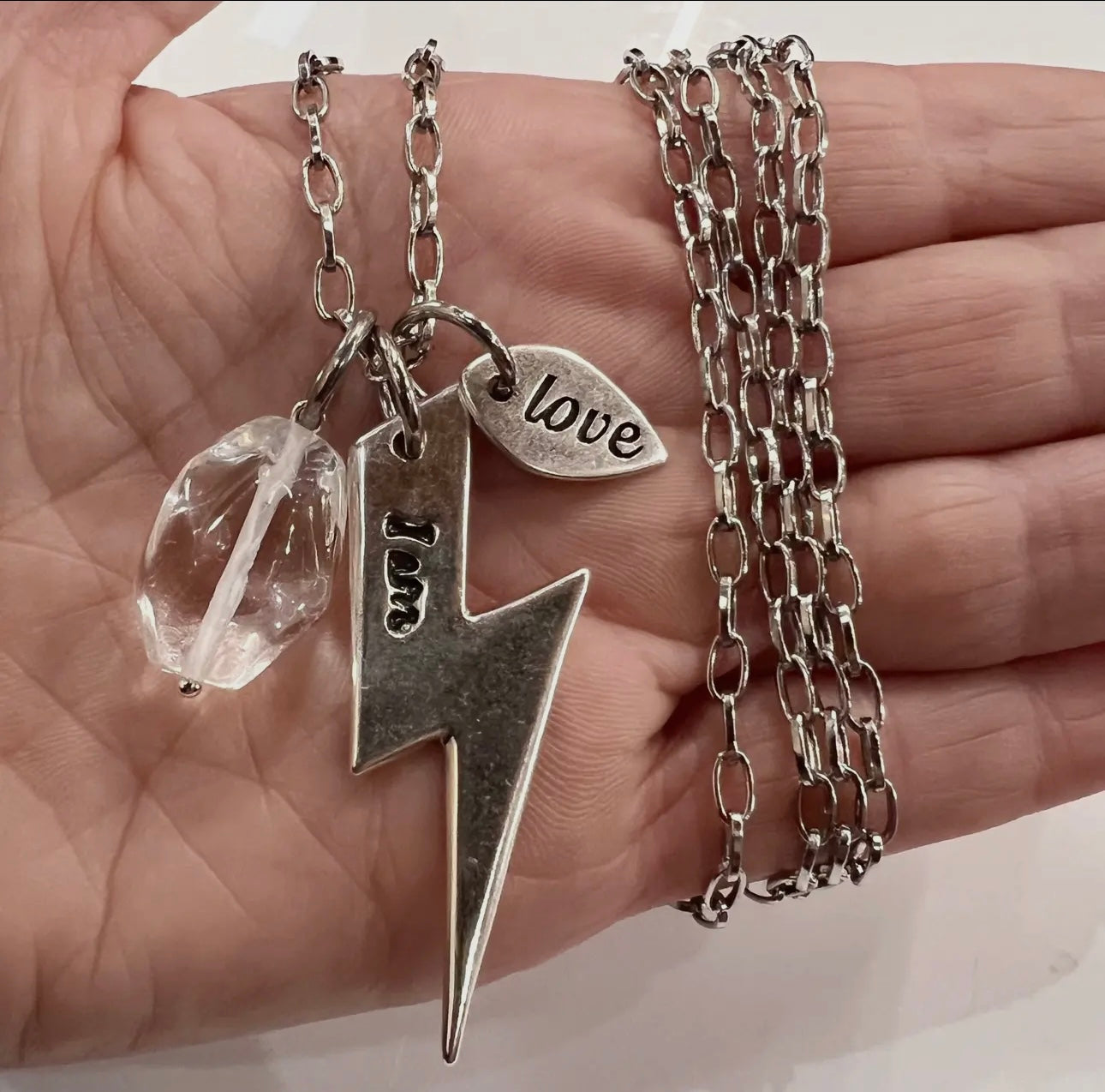 I Am Strong / Lightning Necklace