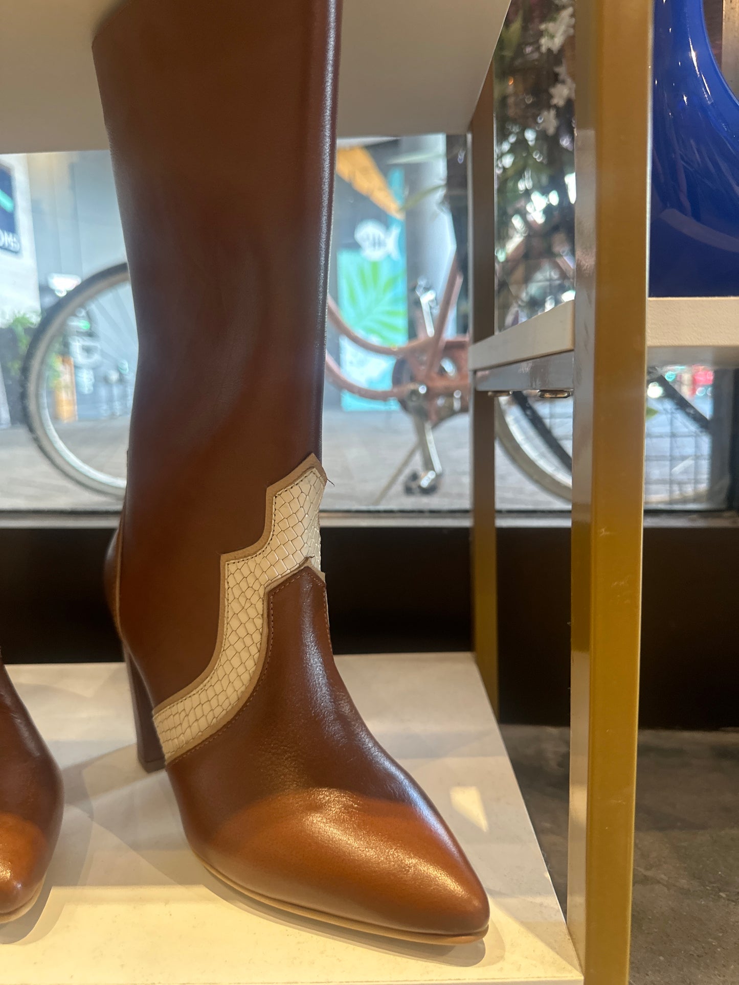 Cognac Leather Boots
