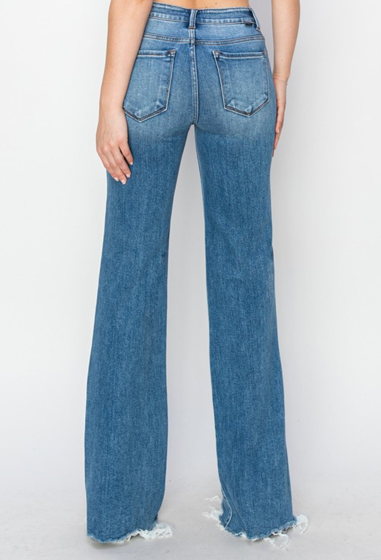 High Tide Distressed Flare Jeans