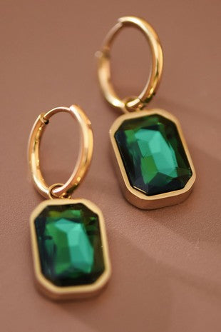 Emerald Dangle Earrings