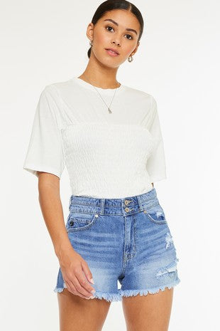 Mom denim shorts