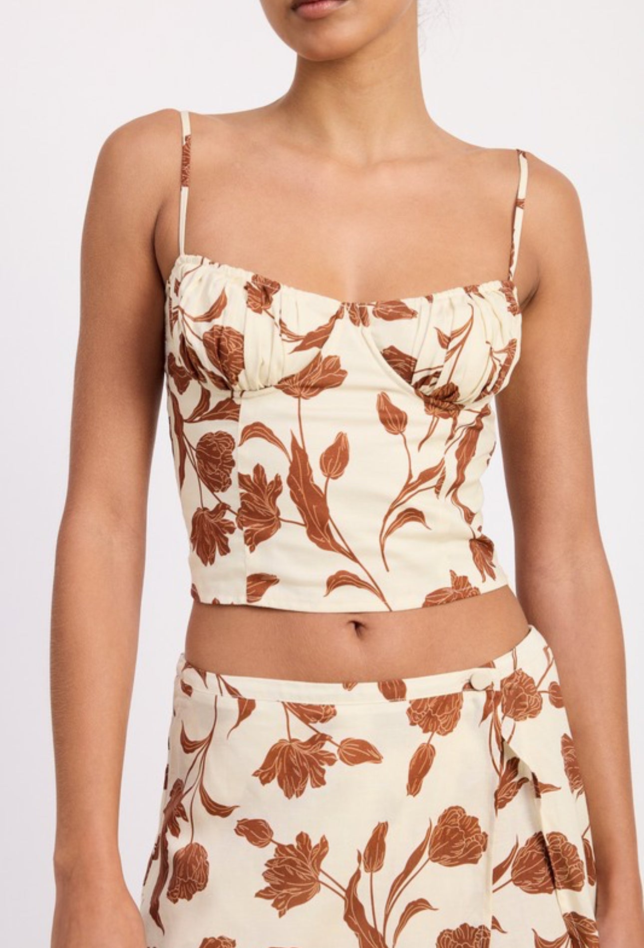 Rust Blossom Corset Top