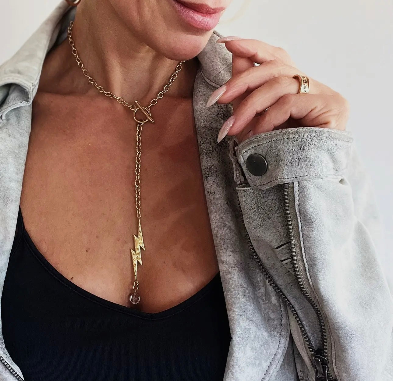 I Am Strong / Lightning Necklace