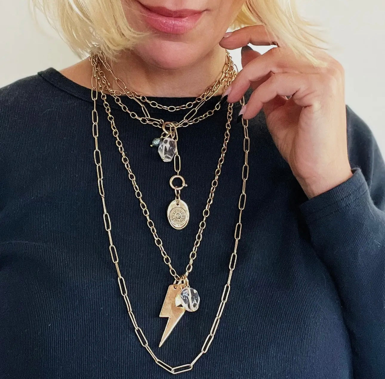 I Am Strong / Lightning Necklace