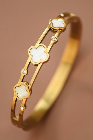Gold and Opal Bangle