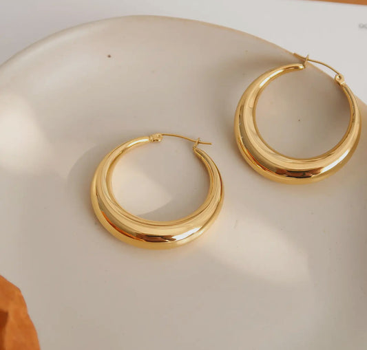 Golden Solstice Hoops