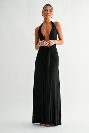 Deep Plunge Maxi Dress