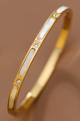 Gold and Opal Bangle