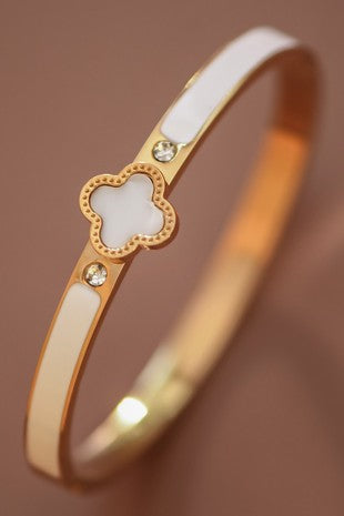 Gold and Opal Bangle