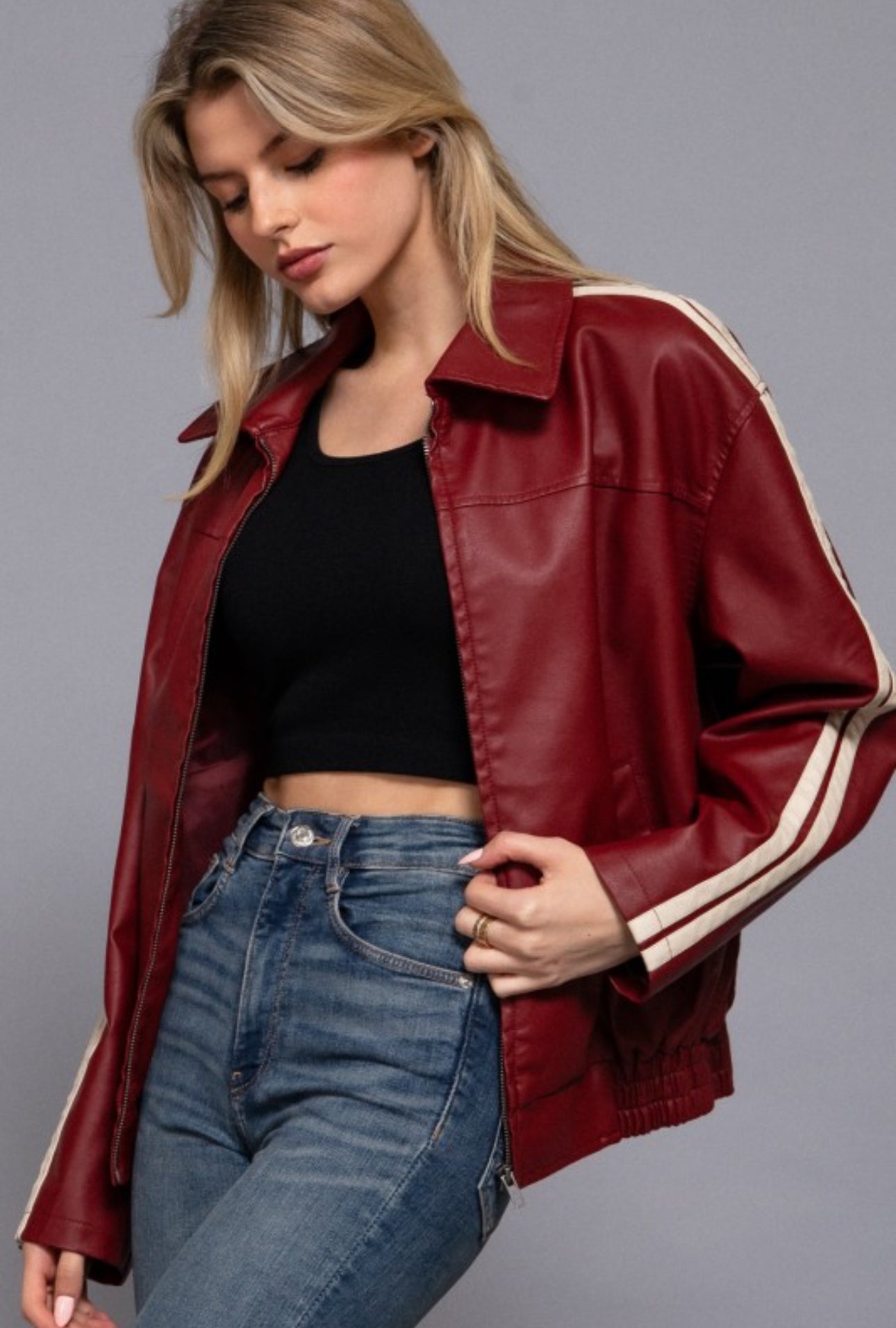 Metro Moto Stripe Jacket