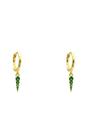 Emerald dagger earrings