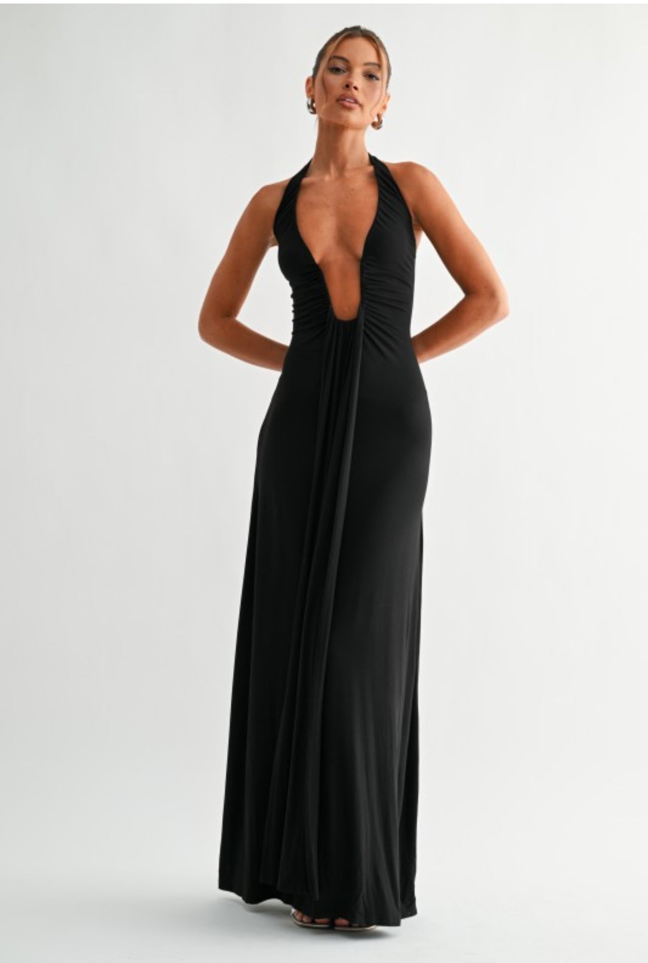 Deep Plunge Maxi Dress