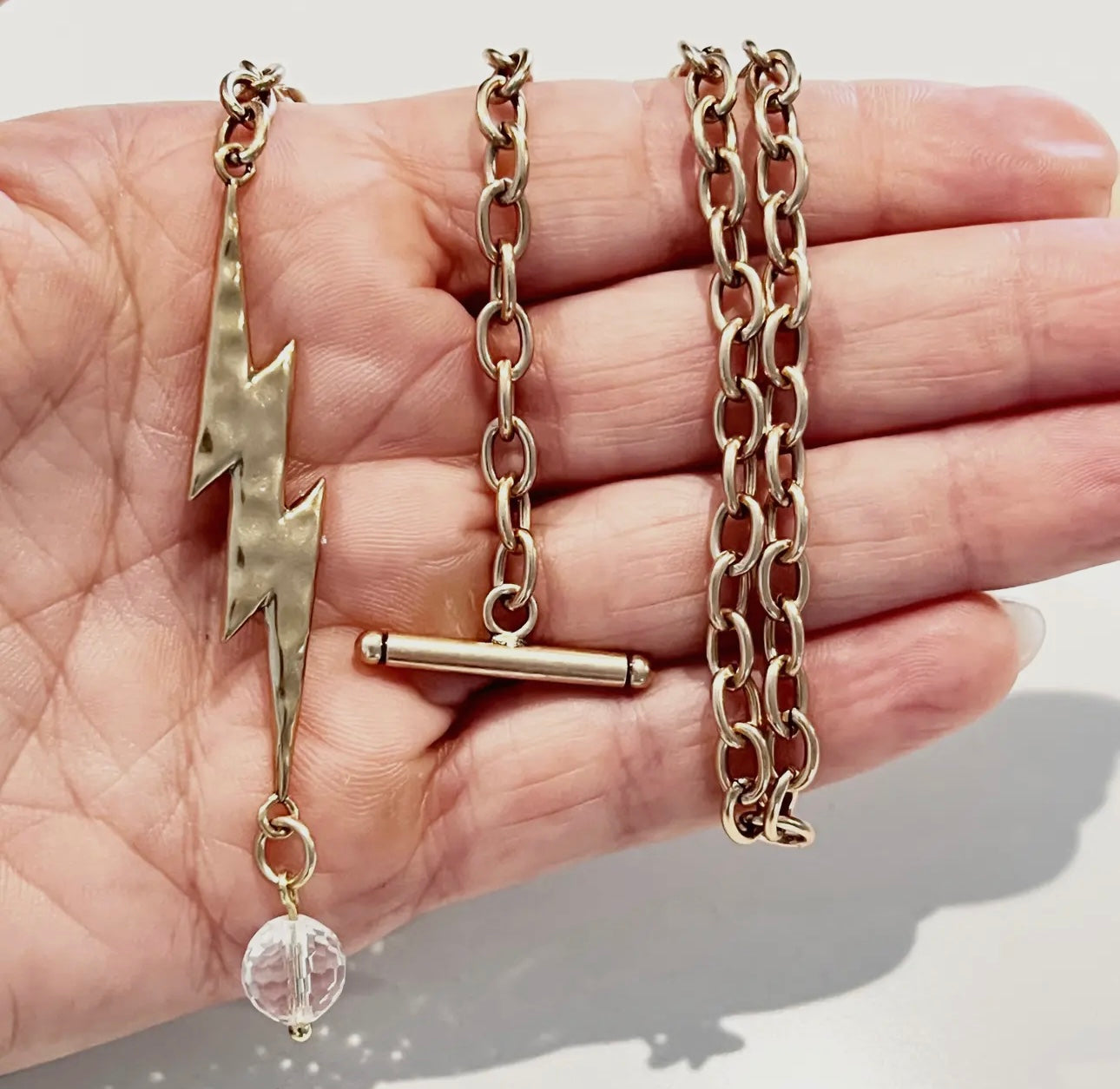 I Am Strong / Lightning Necklace