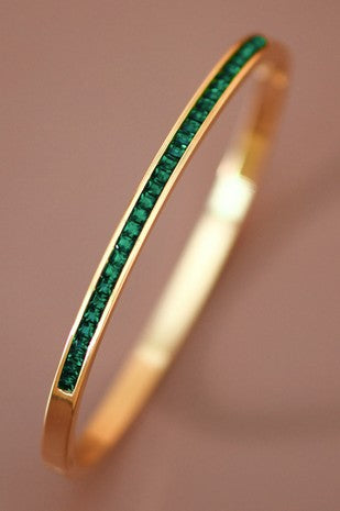 Channel emerald bangle