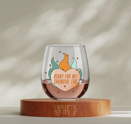 Showgirl era wine glass