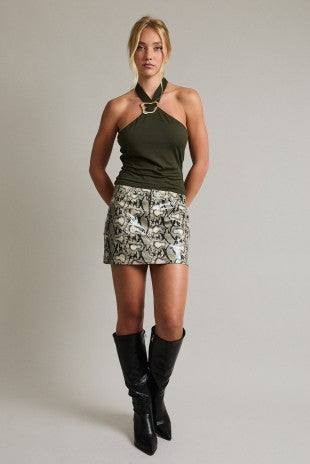 Snake skin skirt