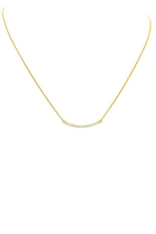 Gold U Bar Necklace