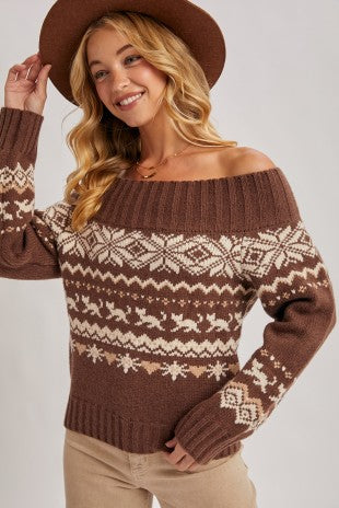 Coco Off Shoulder Sweater