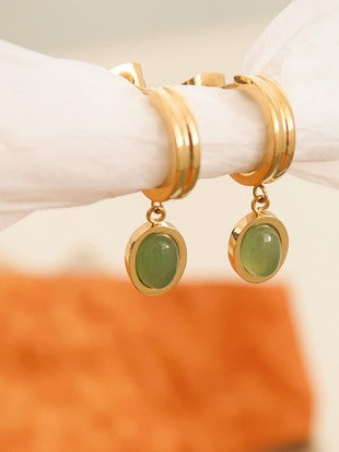 Dangle gemstone earrings