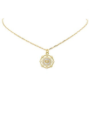 Gold filled evil eye necklace