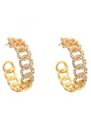 Crystal Link Hoops