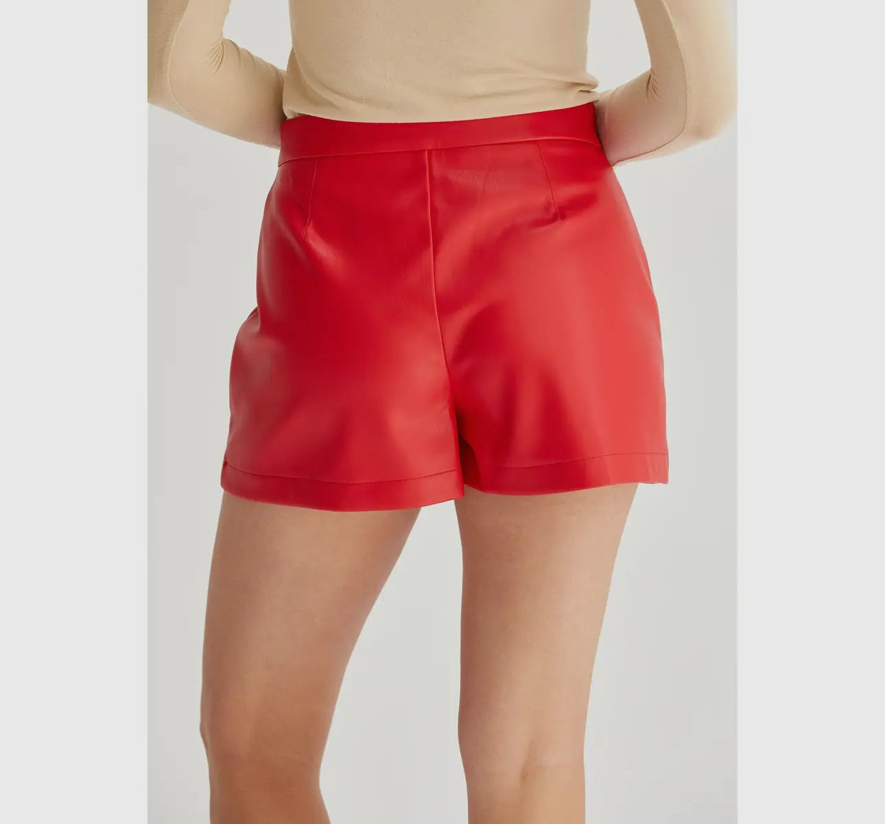 Vegan leather skort