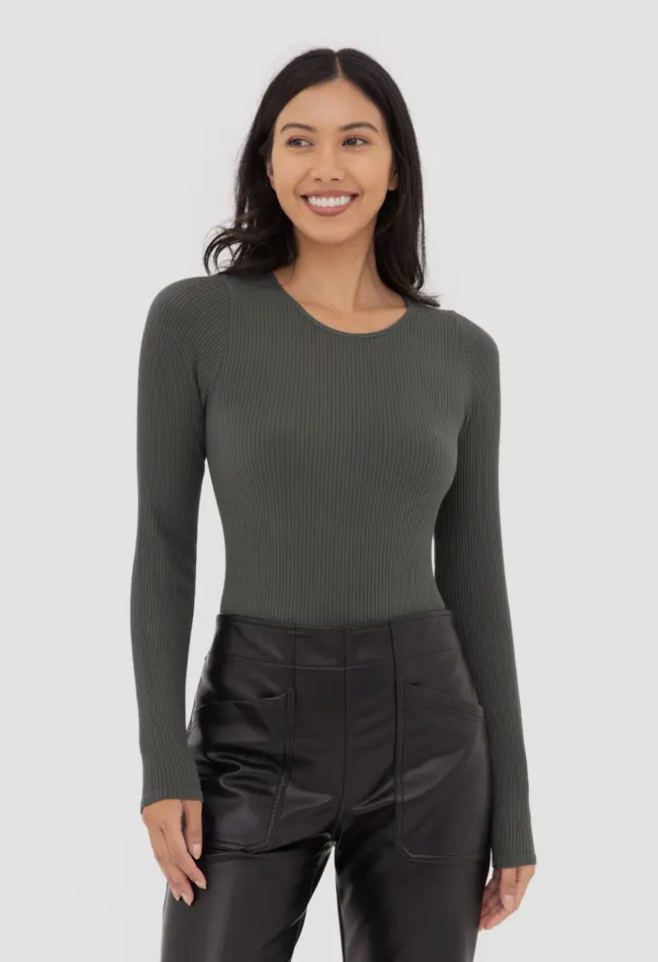 Seamless Ribbed Long sleeve  Bodysuit