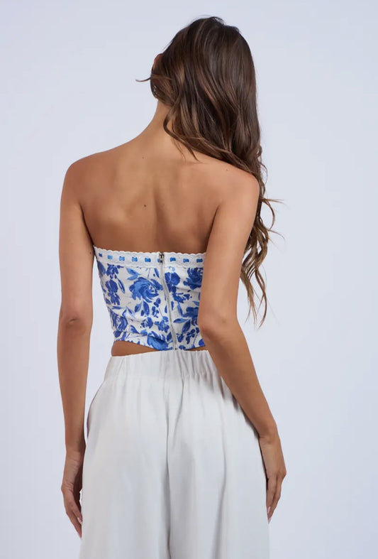 Lace Trim Tube Top