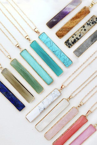 Long bar necklace