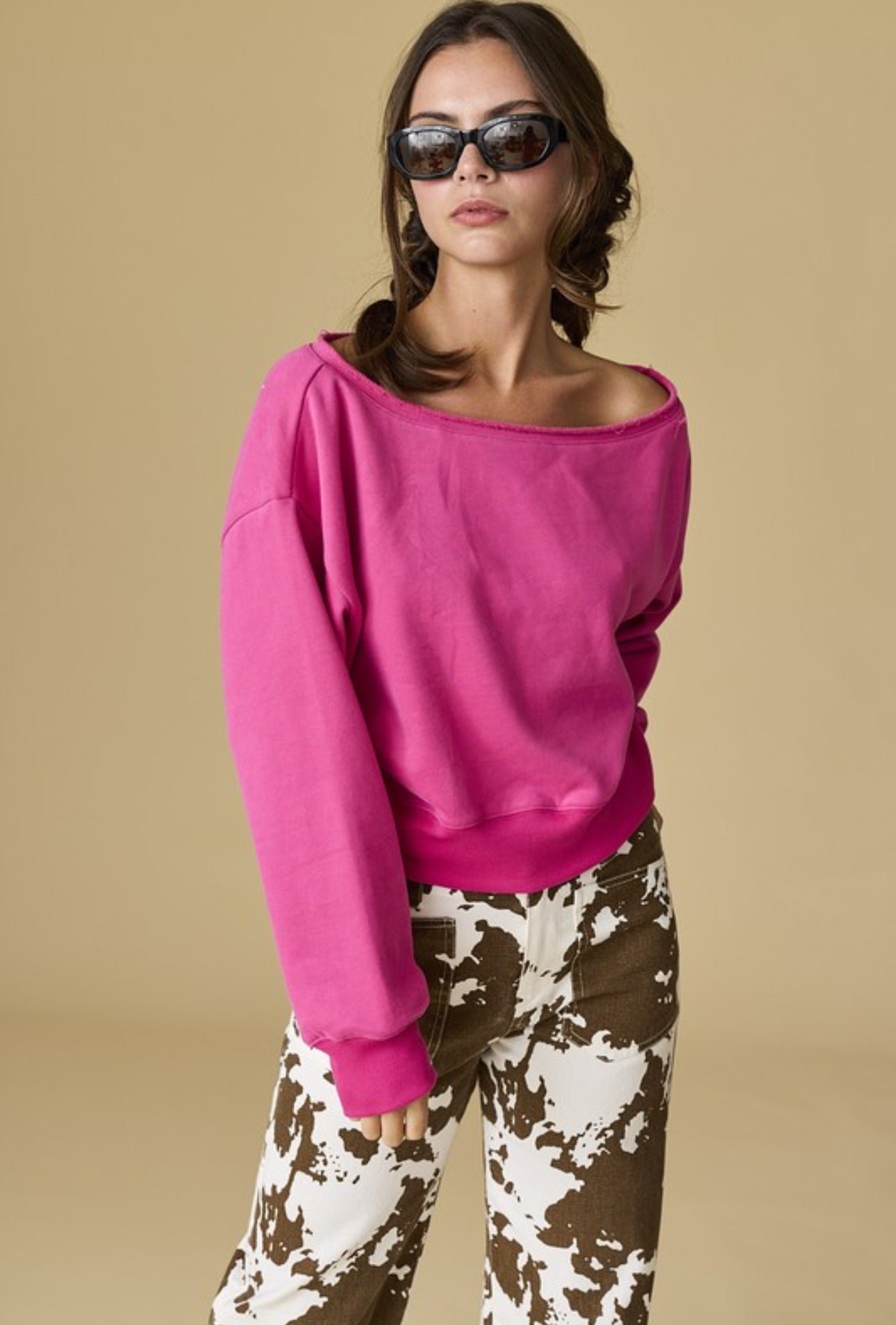 Relax Off Shoulder Sweatshirt