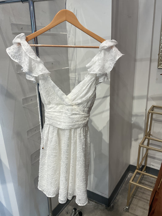 White truffle lace dress