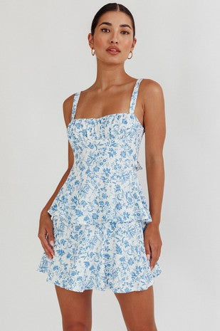 The Bluebell Ruffle Mini Dress