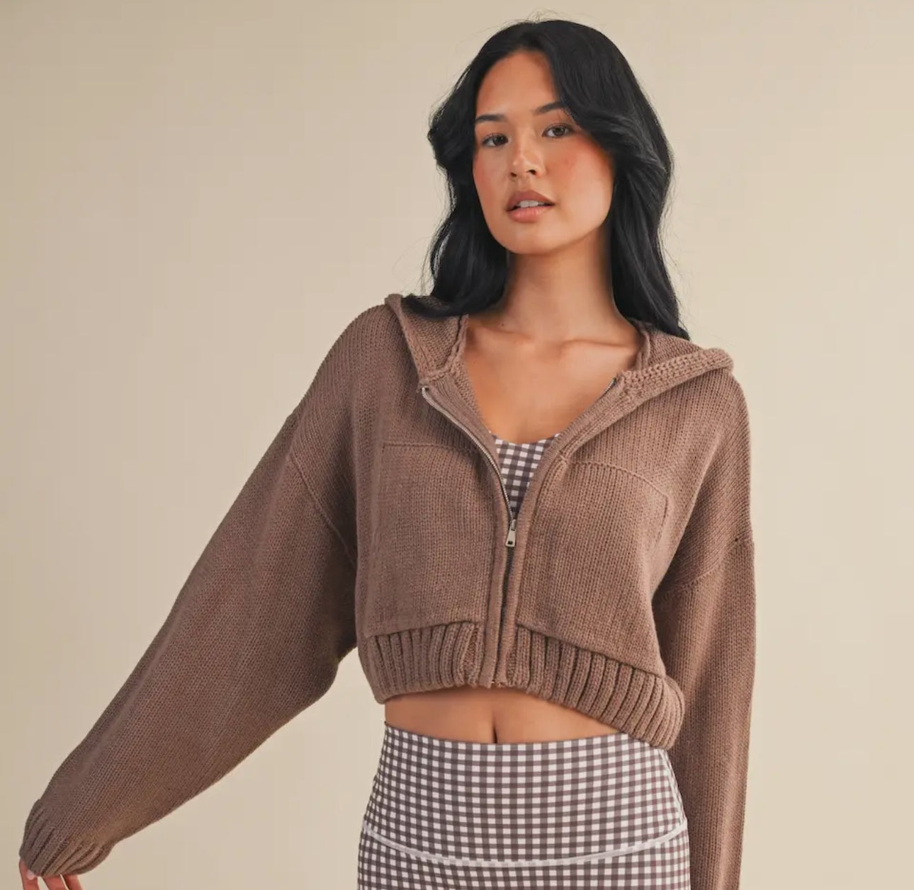 Knit Zip Up Sweater