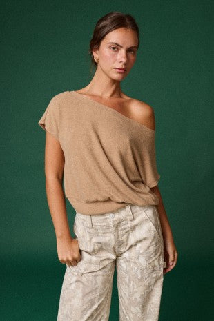 One Shoulder Knit Top