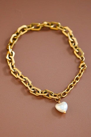 Heart chain bracelet