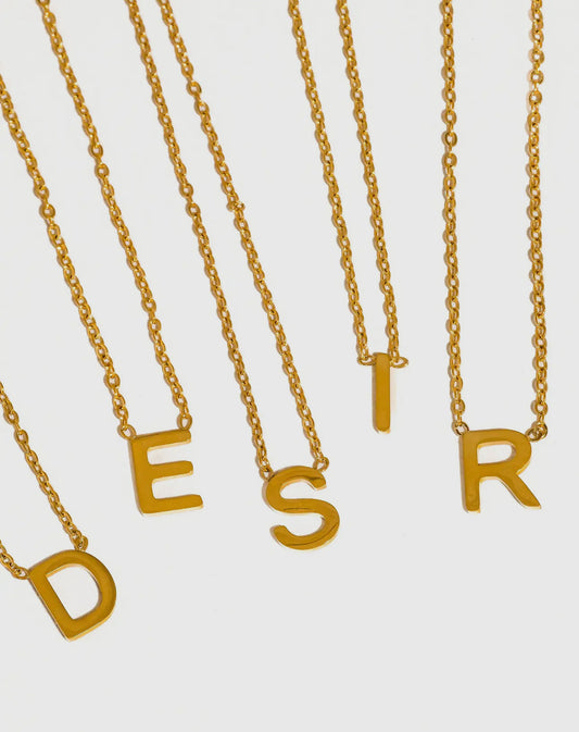 Golden Letter Luxe Necklace