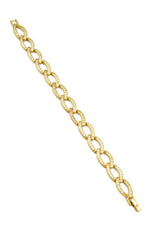 Lola crystal link chain bracelet