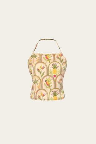 Pineapple Paradise Tie Back Top