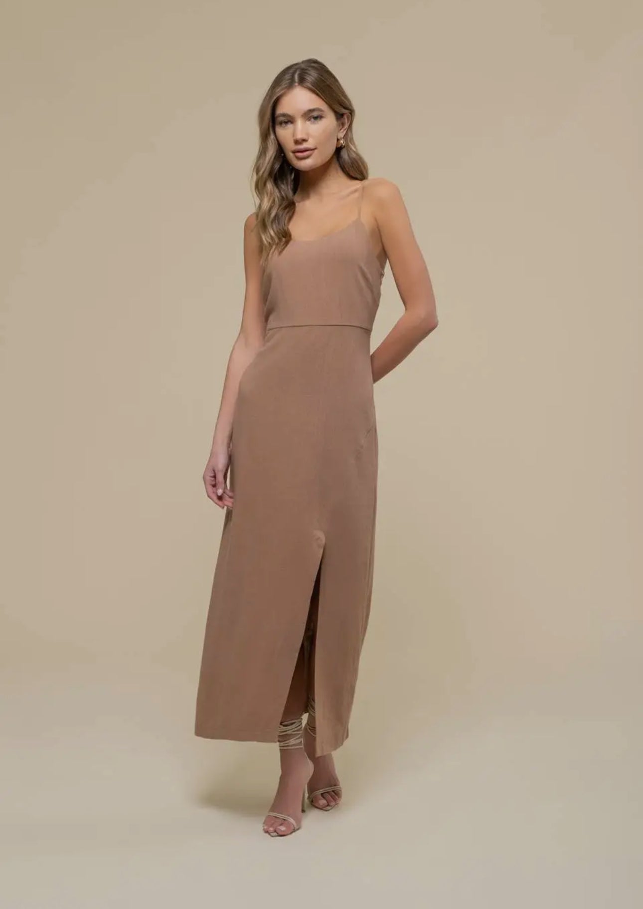 Comfy side slit cami dress