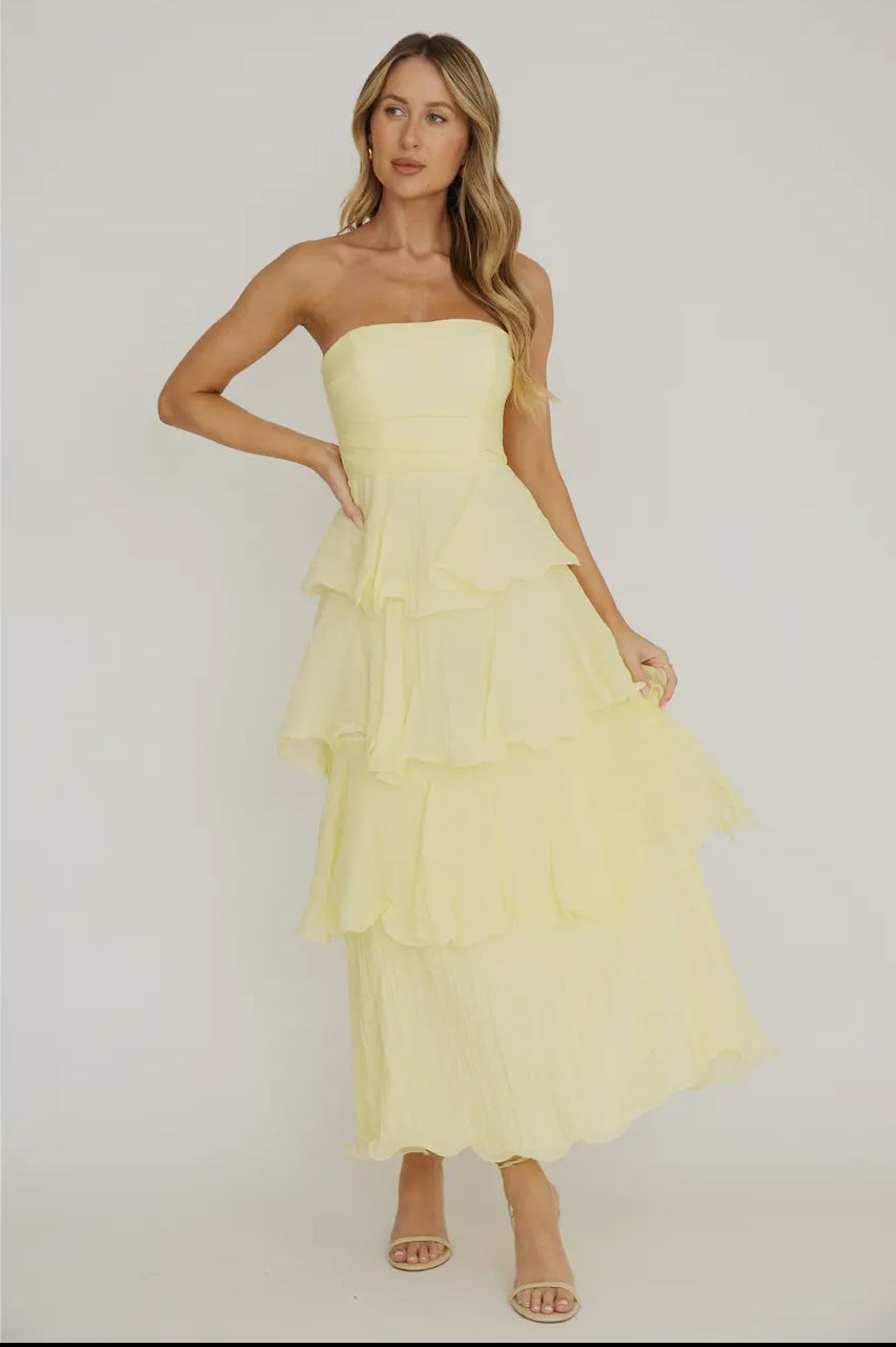 Hello Yellow Tiered Maxi